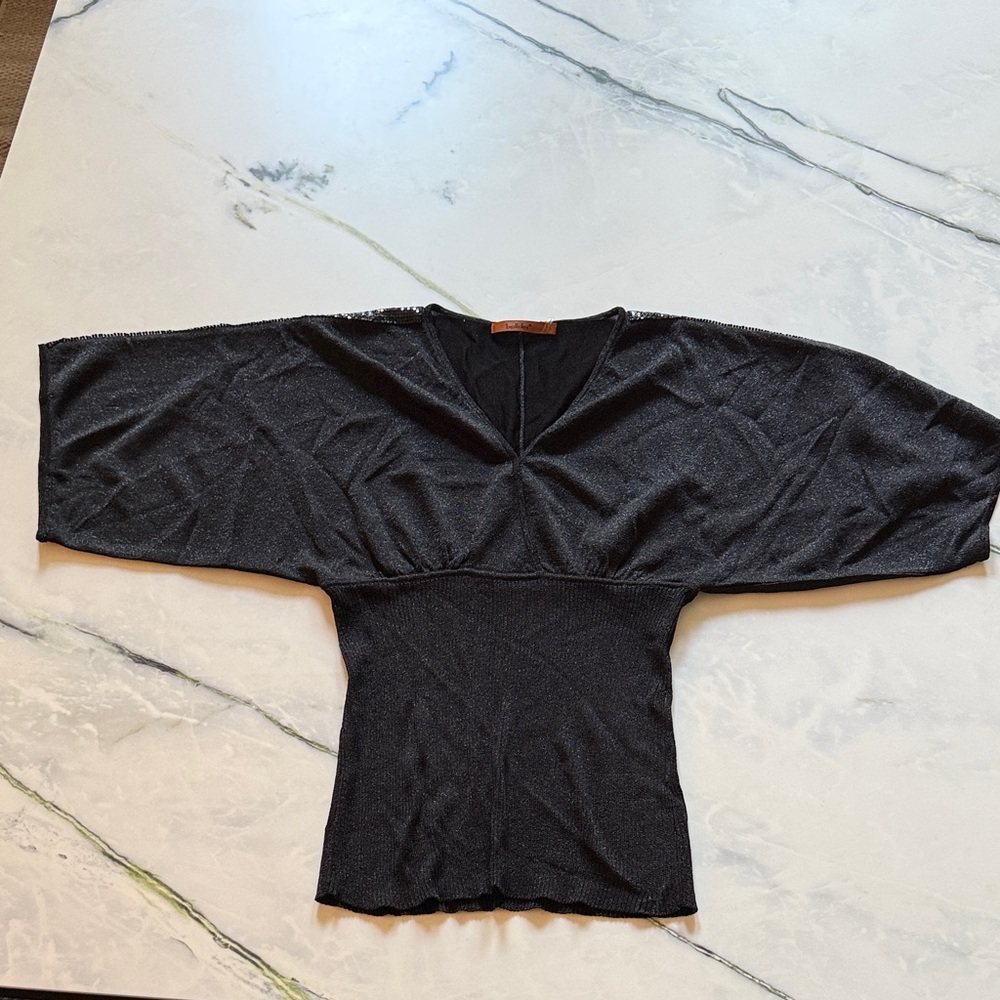 Belldini Black Top with Kimono Sleeves